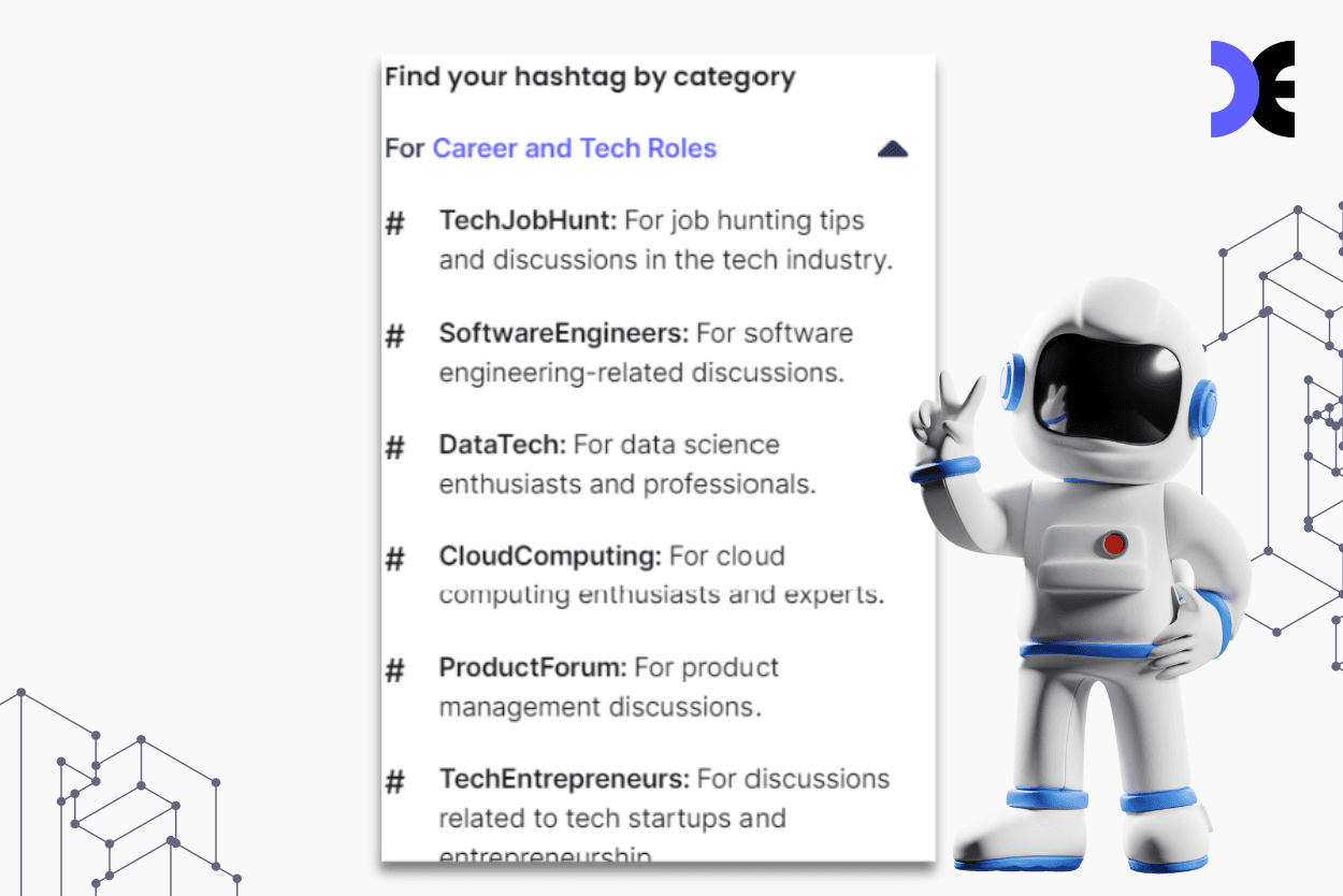 Hashtags Features in the Outdefine Community Section.png